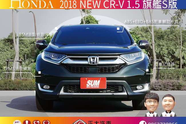 Honda Cr V 1 5 S 5代 2018年中古車 二手車 85 8萬 正大汽車創始店abc好車網